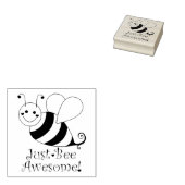 Just Bee Awesome Bumble Bee Rubber Stamp (Stamped)