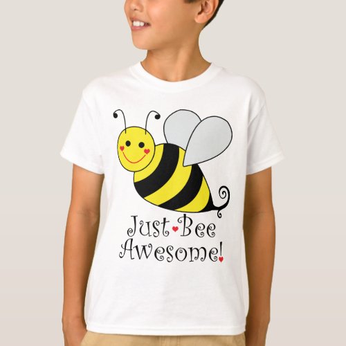 Just Bee Awesome Bumble Bee T_Shirt