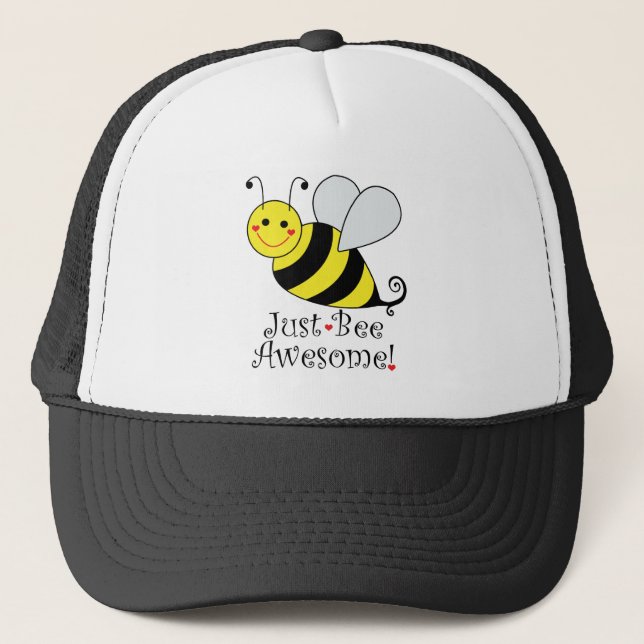 Just Bee Awesome Bumble Bee Trucker Hat (Front)