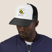 Just Bee Awesome Bumble Bee Trucker Hat (In Situ)