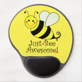 Just Bee Awesome Cute Yellow Bumble Bee Gel Mouse Pad