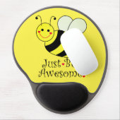 Just Bee Awesome Cute Yellow Bumble Bee Gel Mouse Pad (Left Side)