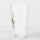 Just Bee Awesome Cute Yellow Bumble Bee Glass (Left)