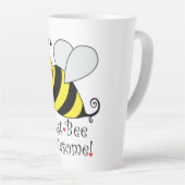 Just Bee Awesome Cute Yellow Bumble Bee Latte Mug (Right Angle)