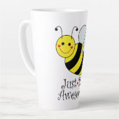 Just Bee Awesome Cute Yellow Bumble Bee Latte Mug (Left Angle)