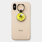 Just Bee Awesome Cute Yellow Bumble Bee Phone Ring Stand (On Phone)