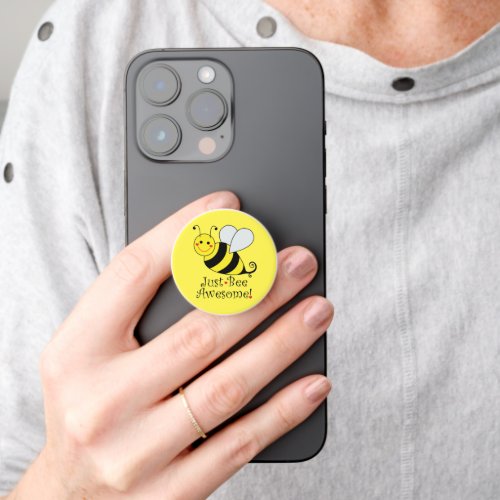 Just Bee Awesome Cute Yellow Bumble Bee PopSocket