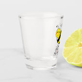 Just Bee Awesome Cute Yellow Bumble Bee Shot Glass (Left)