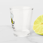 Just Bee Awesome Cute Yellow Bumble Bee Shot Glass (Right)