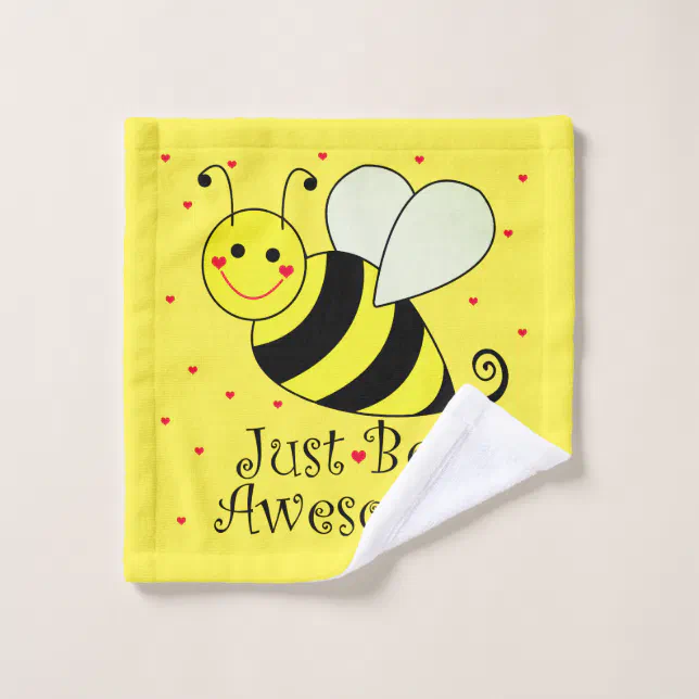 Yellow & Black Bumble Bee Kitchen Towel, Zazzle