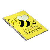 Just Bee Awesome Yellow Bumble Bee Notebook (Right Side)