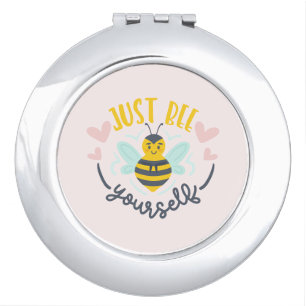 Just Bee Yourself Cute Bee  Compact Mirror
