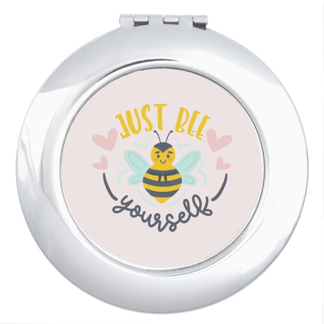 Just Bee Yourself Cute Bee  Compact Mirror (Front)