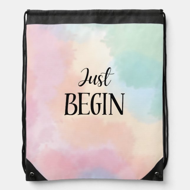 Just Begin Drawstring Bag (Front)