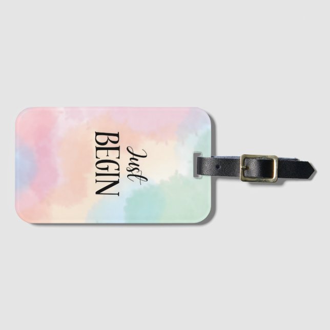 Just Begin Luggage Tag (Front Horizontal)