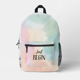 Just Begin Printed Backpack