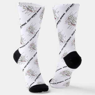 Just Being Renal Kidney Nephron Anatomy Humor Socks