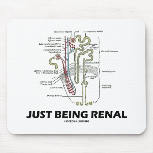 Just Being Renal Kidney Nephron Mouse Pad