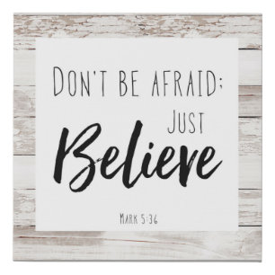Just Believe Art Faux Canvas Print