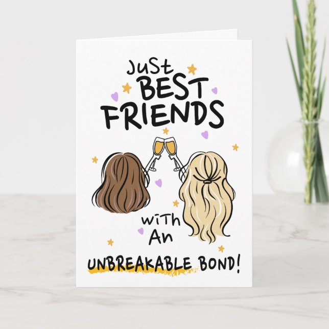 "Just Best Friends" Greeting card (Front)
