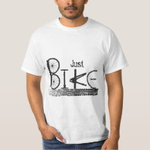 "Just Bike" Graffiti from Bike Parts & Tire Tracks