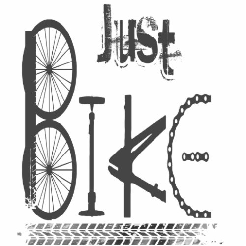 Just Bike Motivational Words  Inspirational Cutout