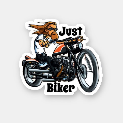 Just biker cut sticker