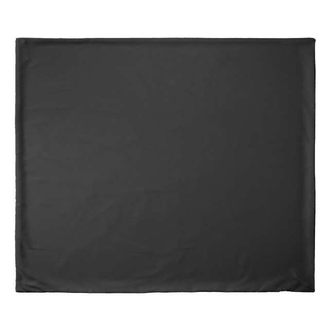 Just black hex code 000000 duvet cover (Front)