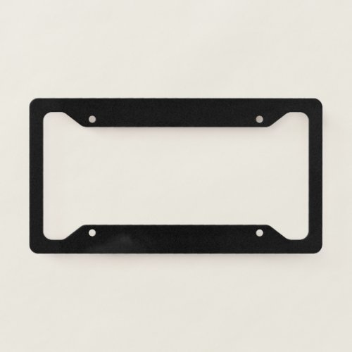 Just black hex code 000000  license plate frame