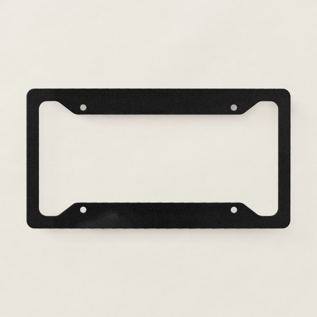 Just black hex code 000000  license plate frame (Front)