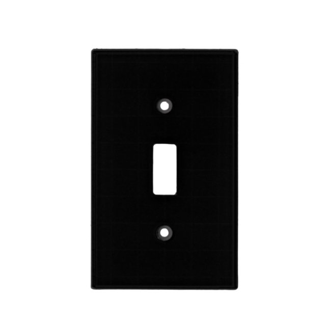 Just black hex code 000000 light switch cover (Front)