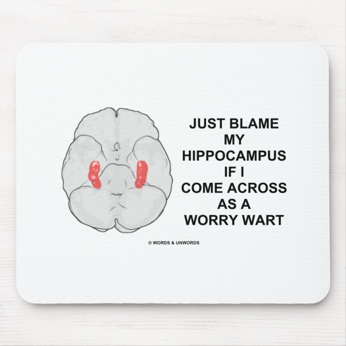 Just Blame My Hippocampus Come Across Worry Wart Mousepad