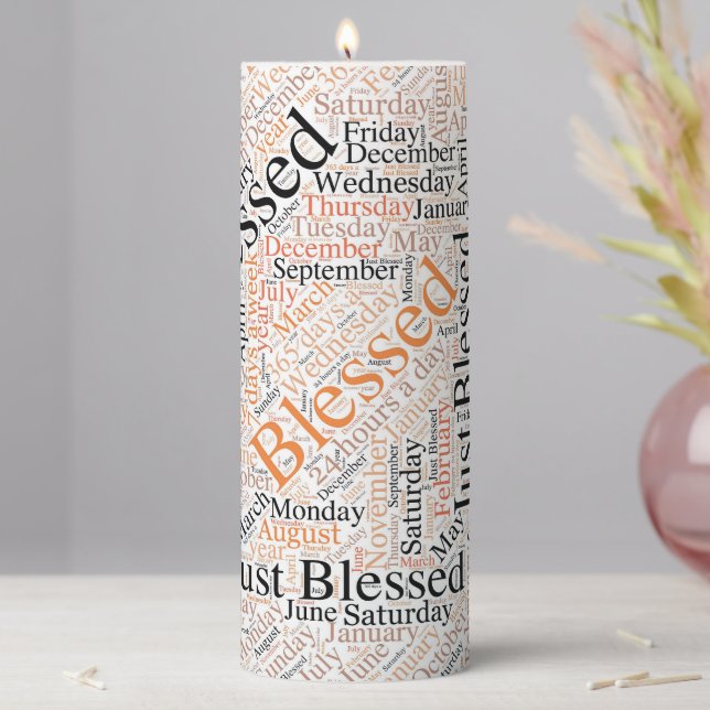 Just Blessed  Pillar Candle (In Situ)