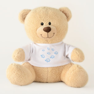 Just Blue Elephants Teddy Bear