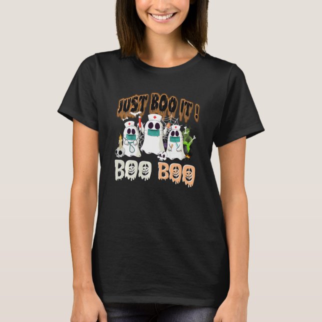 Just Boo It 3x Ghost Spirit Halloween For Men And  T-Shirt (Front)