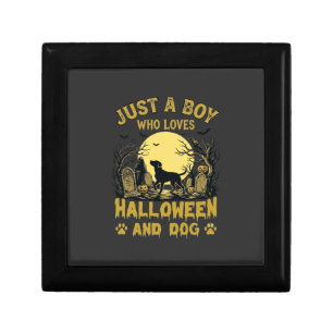 Just Boy Who Loves Halloween Dog Full Moon Gift Box