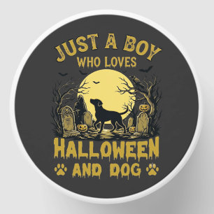 Just Boy Who Loves Halloween Dog Full Moon Mini Candle Favors
