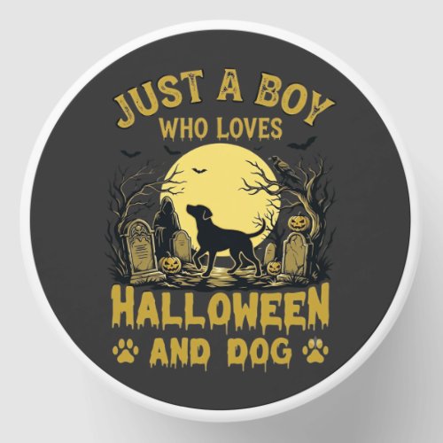 Just Boy Who Loves Halloween Dog Full Moon Mini Candle Favors