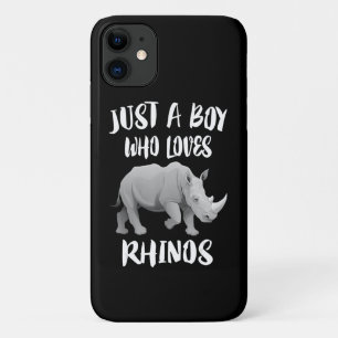 Just Boy Who Loves Rhinos Animal Gift iPhone 11 Case