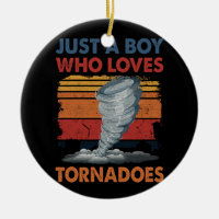 Just Boy Who Loves Tornado Art Weather Storm Torna
