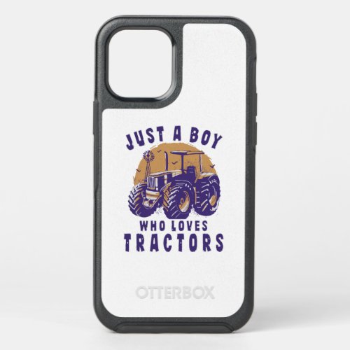 Just Boy Who Loves Tractors Farm Trucks OtterBox Symmetry iPhone 12 Pro Case