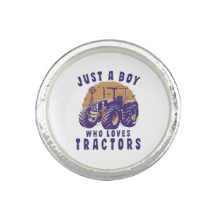 Just Boy Who Loves Tractors Farm Trucks Ring