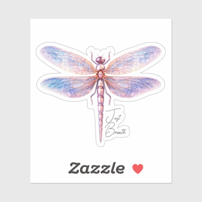 Just Breath Fairycore Pink Dragonfly  Sticker (Sheet)