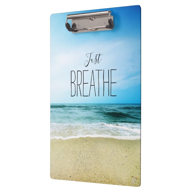 Just Breathe at the Beach Clipboard (Left)