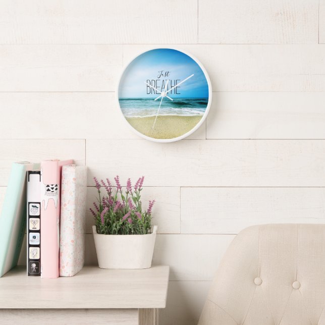 Just Breathe at the Beach Clock (Reading Room)