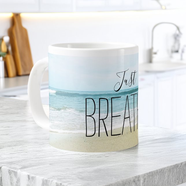 Just Breathe at the Beach Giant Coffee Mug (Just Breathe at the Beach Giant Coffee Mug)