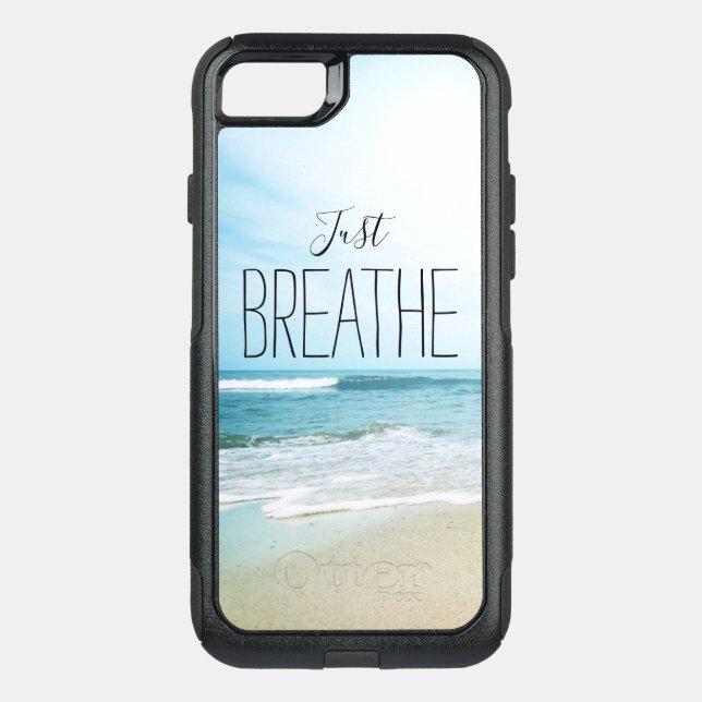 Just Breathe at the Beach Otterbox iPhone Case (Back)