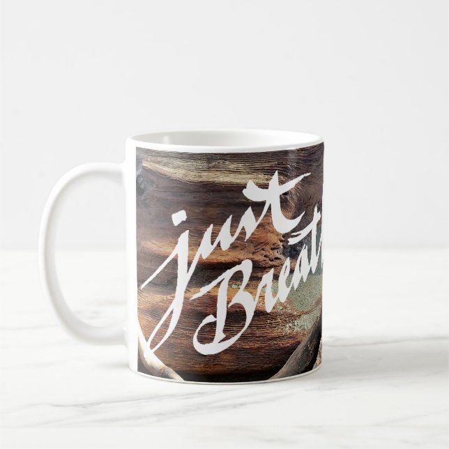 Just Breathe - beach mug (Left)