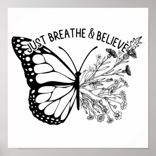 Just Breathe  Believe for Mental Health Matters  Poster