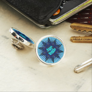 Just Breathe Blue Yoga Star, Lapel Pin